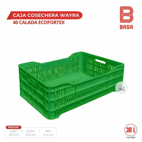 CAJA COSECHERA WAYRA 40 CALADA ECOFORTEX (PEAD)