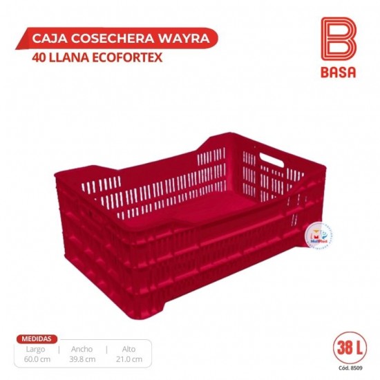 CAJA COSECHERA WAYRA 40 LLANA ECOFORTEX (PEAD)