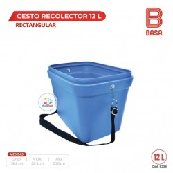 CESTO RECOLECTOR 12 L (PEAD) RECTANGULAR