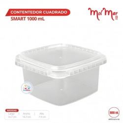 contenedor cuadrado smart 1000 mL