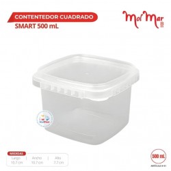 contenedor cuadrado smart 500 mL