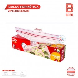 BOLSA HERMÉTICA ZIP CLICK ALMACENAR GRANDE DOBLE CIERRE GALÓN