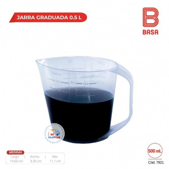 JARRA GRADUADA 0.5 L