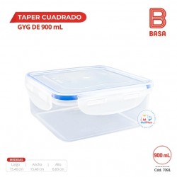 TAPER GYG CUADRADO 900 ML 152 X 152 X 127 N