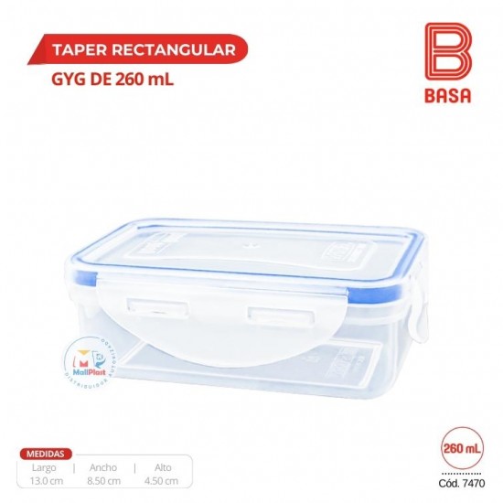 TAPER GYG RECTANGULAR 260 ML N