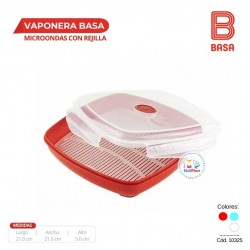 VAPORERA BASA MICROONDAS CON REJILLA