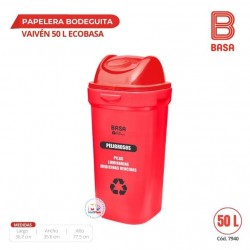 PAPELERA BODEGUITA VAIVEN 50 L ECOBASA