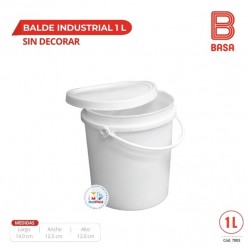 BALDE INDUSTRIAL 1 L (PP) SIN DECORAR