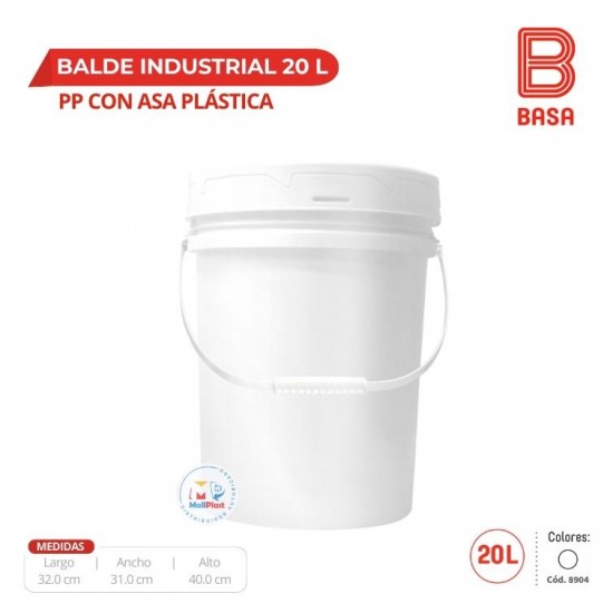 BALDE INDUSTRIAL 20 L (PP) ASA PLASTICA