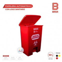 PAPELERA COVID 19 AUTOMÁTICA # 2 (logo sanitario)