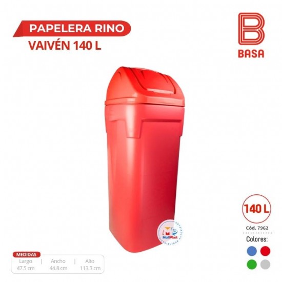 PAPELERA RINO VAIVEN 140 L