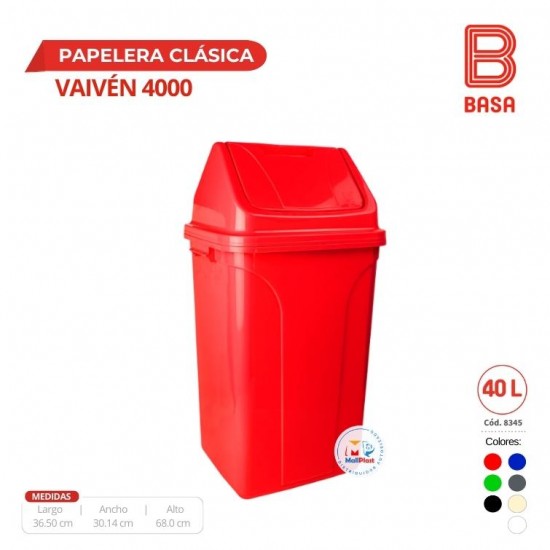 PAPELERA VAIVEN CLASICA 4000