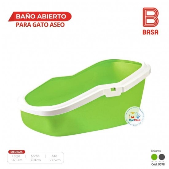 BAÑO ABIERTO PARA GATO ASEO