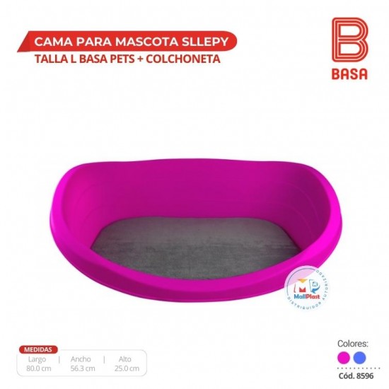 CAMA PARA MASCOTAS SLEEPY TALLA L BASA PETS C/ COLCHONETA