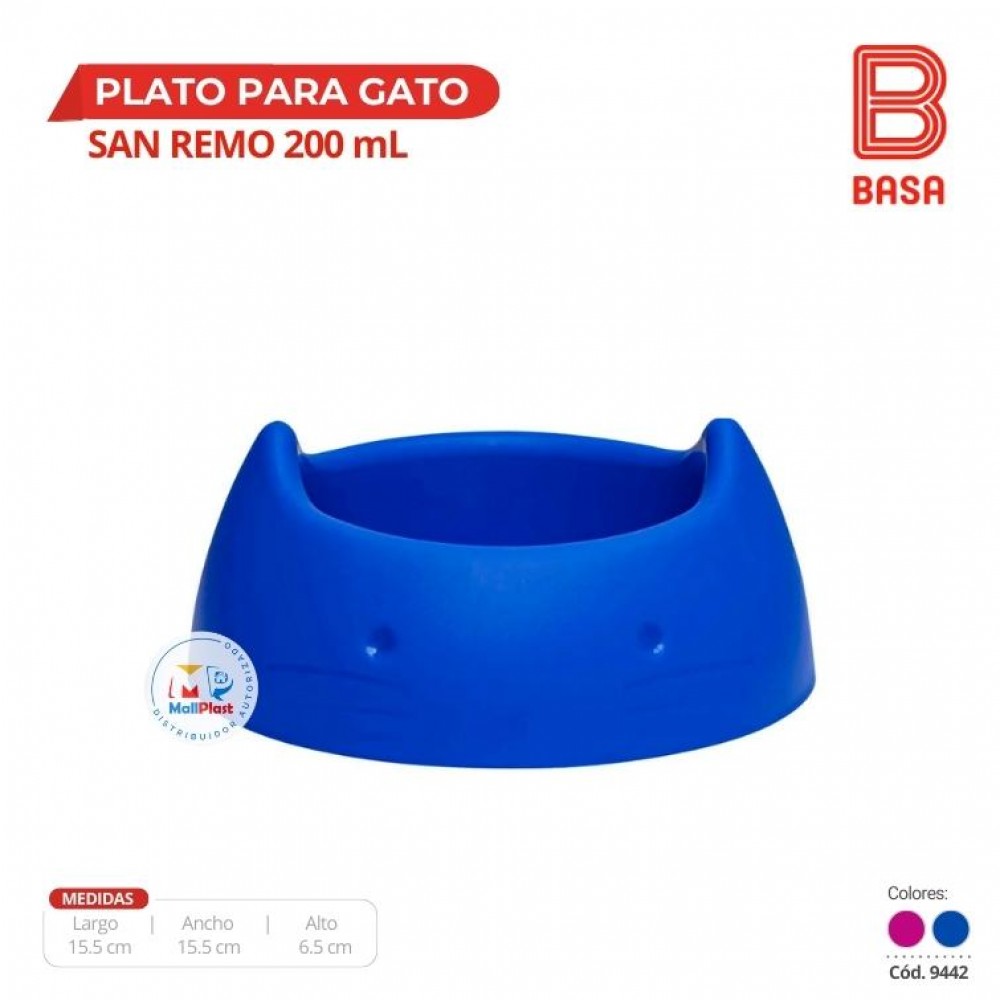 PLATO PARA GATO SAN REMO 200 ML