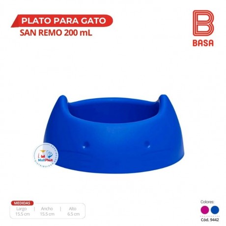 PLATO PARA GATO SAN REMO 200 ML