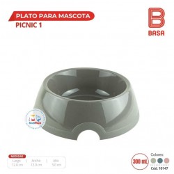 (A0230)PLATO PARA MASCOTA PICNIC 1 DE 300 ML