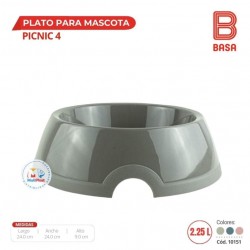 (A0233)PLATO PARA MASCOTA PICNIC 4 DE 2.25 L