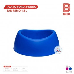 PLATO PARA PERRO SAN REMO 1.8 L