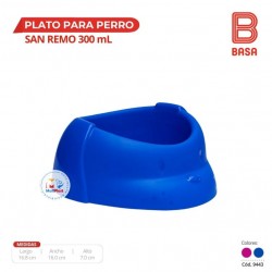 PLATO PARA PERRO SAN REMO 300 ML