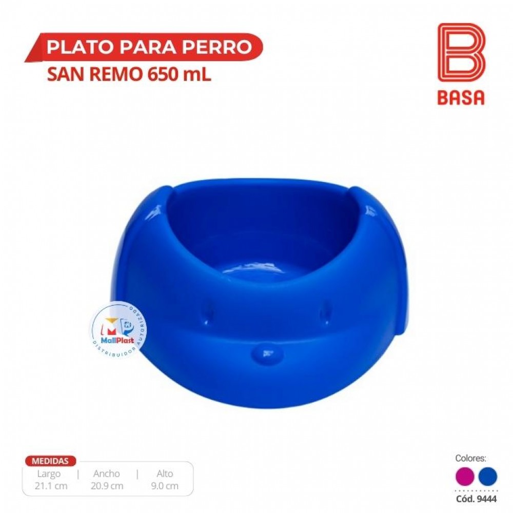 PLATO PARA PERRO SAN REMO 650 ML