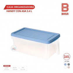 CAJA ORGANIZADORA HANDY CON ASA 3.4 L