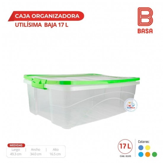 CAJA ORGANIZADORA UTILISIMA BAJA 17 LITROS