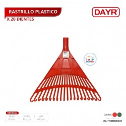 Rastrillo Plastico X 20 Dientes