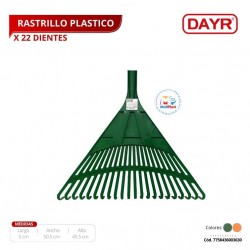 Rastrillo Plastico X 22 Dientes