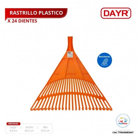 Rastrillo Plastico X 24 Dientes