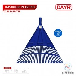 Rastrillo Plastico X 30 Dientes