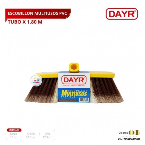 Escobillon Multiusos Pvc - Tubo X 1.80 M