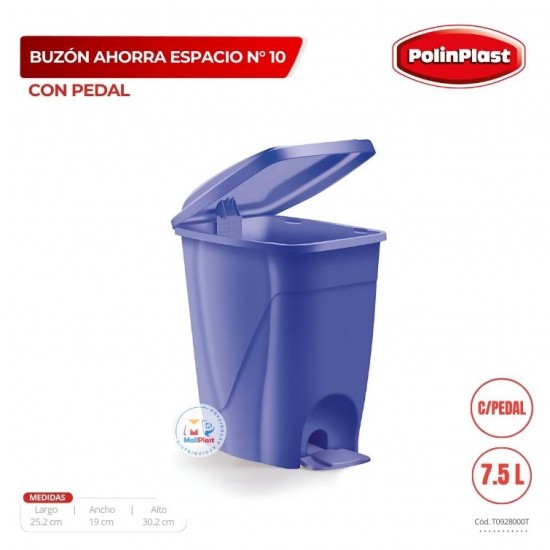 BUZON AHORRA ESPACIO C/PEDAL N° 10