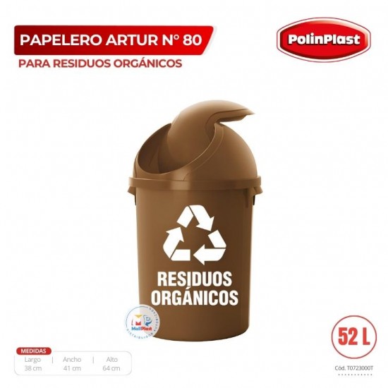 PAPELERO ARTUR N° 80 ECOLOGICO RESIDUOS ORGANICOS