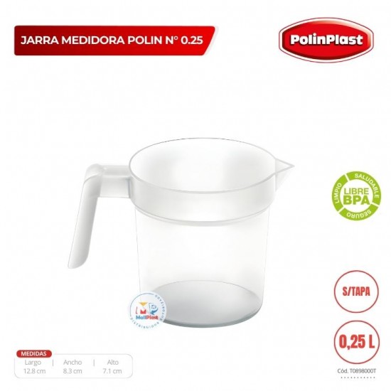 JARRA MEDIDORA POLIN N° 0.25 S/TAPA