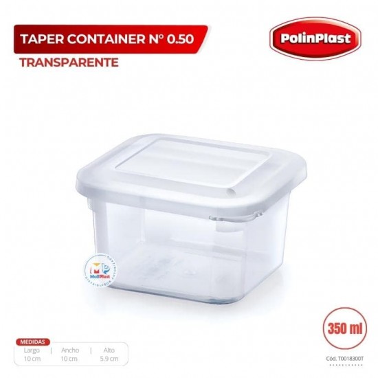 TAPER CONTAINER N° 0.50 TRANSPARENTE