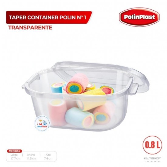 TAPER CONTAINER POLIN N° 1 TRANSPARENTE