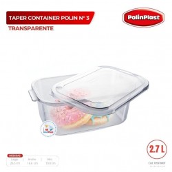 TAPER CONTAINER POLIN N° 3 TRANSPARENTE