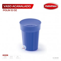 VASO ACANALADO POLIN 12 OZ