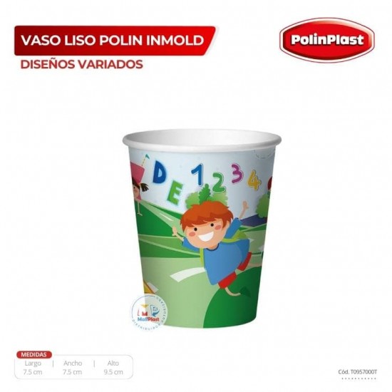 VASO LISO POLIN INMOLD DISEÑOS VARIADOS