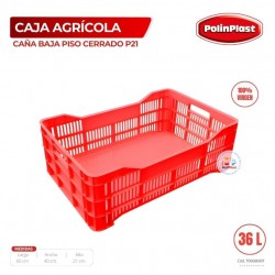 CAJA AGRICOLA CAÑA BAJA PISO CERRADO P21 100% VIRGEN