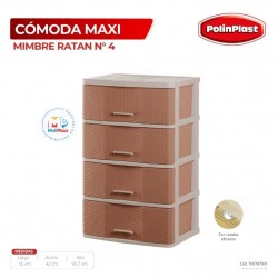 COMODA MAXI MIMBRE RATAN N° 4 (CAJA) NUEVO