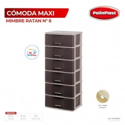 COMODA MAXI MIMBRE RATAN N° 6 (CAJA) NUEVO