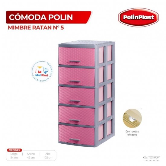 COMODA POLIN MIMBRE RATAN N° 5