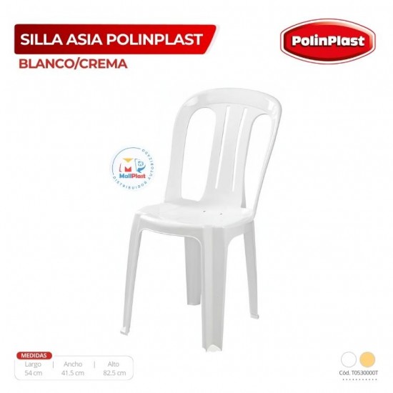 SILLA ASIA BLANCO/CREMA