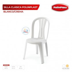 SILLA CLASICA BLANCA/CREMA