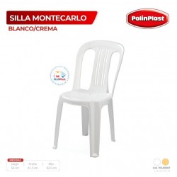 SILLA MONTECARLO BLANCO/CREMA