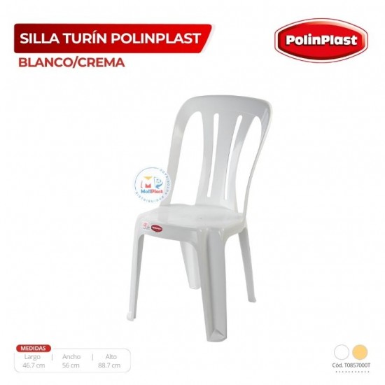 SILLA TURIN BLANCO/CREMA