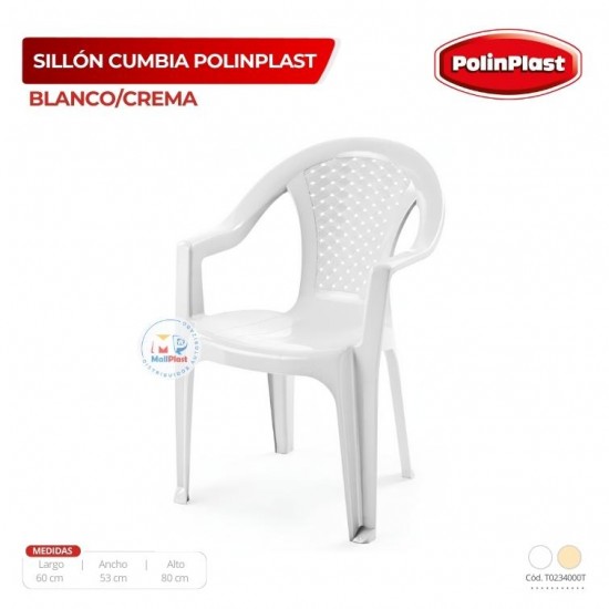 SILLON CUMBIA BLANCO/CREMA