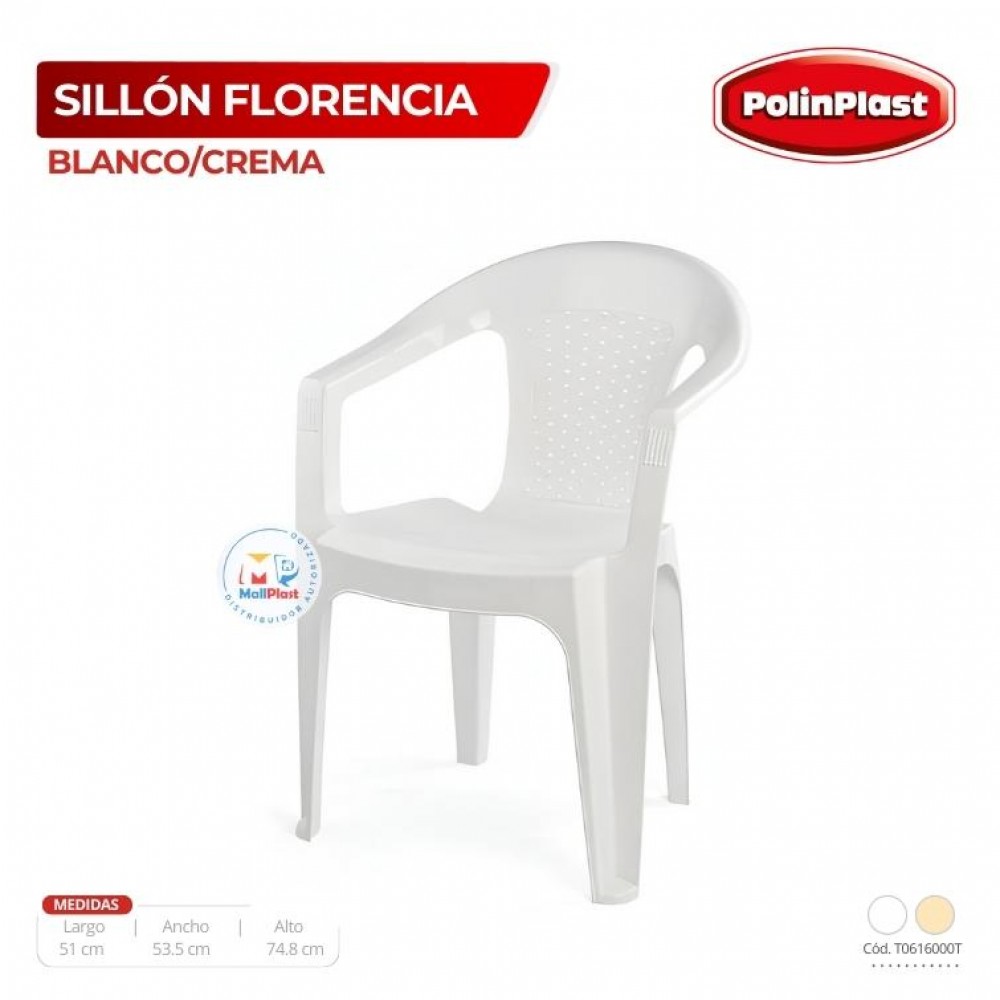 SILLON FLORENCIA BLANCO/CREMA